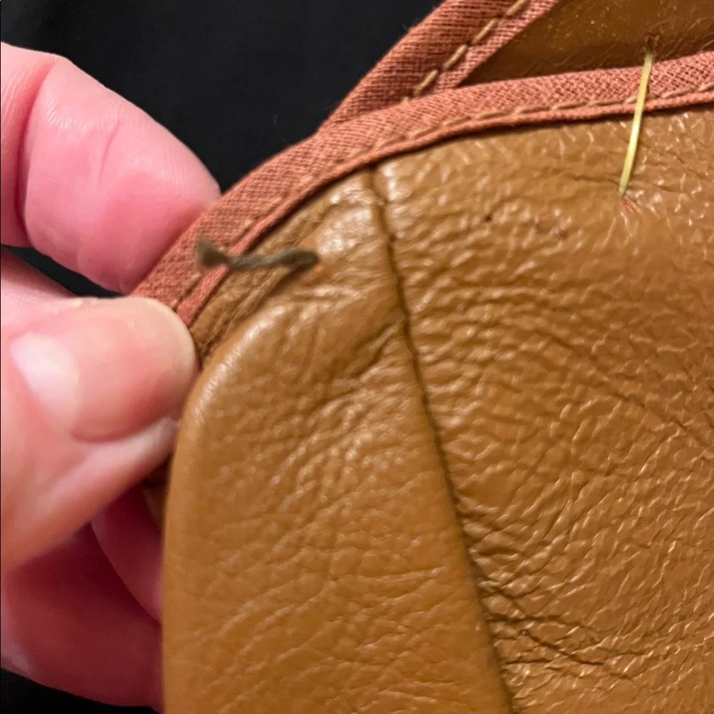RARE Vintage tan deerskin fitted leather driving gloves women large size 7 soft